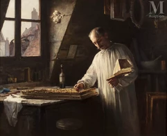 Victor GILBERT (Paris 1847 - 1933)-L'atelier du doreur-img1