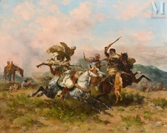 Georges WASHINGTON  (Marseille 1827 - Douarnenez 1901)-L'attaque-img1