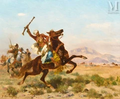 Georges WASHINGTON (Marseille 1827 - Douarnenez 1901)-La Charge-img1