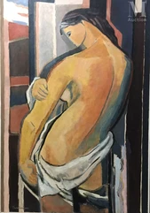 Thora CREUZEAU (Née en 1928)-Nu de dos-img1