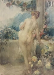 Antoine CALBET (Engayrac 1860 - Paris 1944)-Nu de femmes dans la campagne-img1