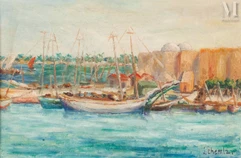 Jules CHEMLA (Actif au XX ème siècle)-Le fort de Houmt Souk-img1