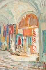 A de NOTTBECK (1900 - 1975)-
Souk à Tunis,1924-img1