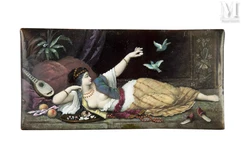 L. PENEL  (Actif au XIX ème siècle )-L'Odalisque-img1