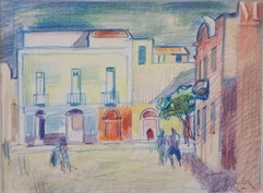 Henri SAADA (Gabès 1906- Paris 1976)-Place à La Goulette-img1
