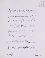 Judit REIGL (née en 1923)-Ecriture d'après musique (Hayden), circa 1960-img1