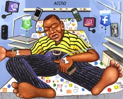 Jean-Marie Mosengwo dit Moke Fils (né en 1968)-Accro, 2018-img1