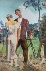 Alfred COURMES (Bormes les Mimosas 1898- Paris 1993)-Couple à la bicyclette, 1925-img1