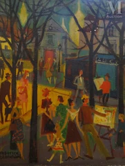 Maurice BLANCHARD (Paris 1903-Paris 1969)-Place du Tertre-img1