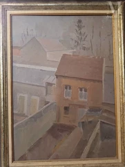 Alfred RETH  (Budapest 1884- Paris 1966)-Vue d’une arrière-cour-img1