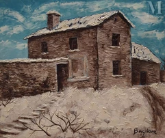Antigore BAGLIONE (1902-1996)-Paysage de neige-img1