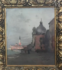 Joseph GARIBALDI  (Marseille 1863 - 1941)-Vue de Venise-img1