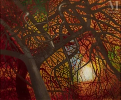 Amédée OZENFANT (Saint Quentin 1886 - Cannes 1966)-Coucher de soleil-img1