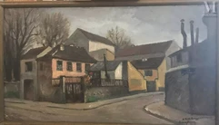 Fernand Andrey PREVOST (1890 - 1961)-Vue d'une rue-img1