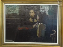 Marie-Augustin ZWILLER (Didenheim 1850 - Neuilly sur Seine 1939)-Jeune fille  au miroir-img1