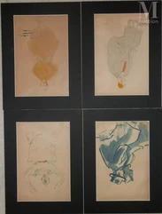 Edmond HEUZE (Paris 1884 - Paris 1967)-Clowns / Spectateur-img1