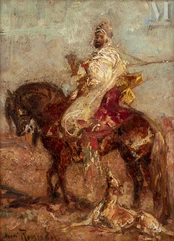 Henri ROUSSEAU  (La Caire 1875 - Aix en Provence 1933)-Cavalier-img1