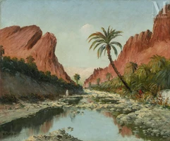 Vincent MANAGO  (Toulon 1880 - Paris 1936)-Les gorges d'El Kantara-img1