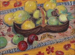 Léon DETROY (Chinon 1859 - 1955)-Paniers de fruits-img1