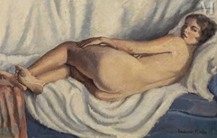 Ludovic RODO-PISSARRO (Paris 1878 - 1952)-Femme nue allongée-img1
