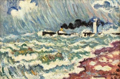 Henri DE SAINT DELIS (Hesdin 1878 - Honfleur 1949)-Mer démontée-img1