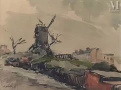 Fernand HERBO (Orchies 1905 - Honfleur 1995)-Le moulin-img1
