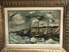 Fernand HERBO (Orchies 1905 - Honfleur 1995)-Les bateaux-img1