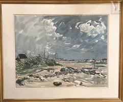 Fernand HERBO (Orchies 1905 - Honfleur 1995)-Barneville Carteret-img1