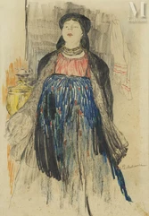 Philippe MALIAVINE (Orenburg 1869 - Nice 1940)-Portrait de Nadejda Plevitskaya (Vinnikova), chanteuse populaire, c. 1925-img1