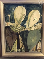 D'après Giorgio de CHIRICO-Deux personnages-img1