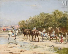 Victor HUGUET  (Le Lude 1835 - Paris 1902)-Cavaliers-img1