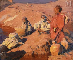 Adam STYKA  (Kielce 1890 - New - York 1959)-Les porteuses d'eau-img1