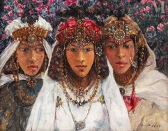 Eugène DESHAYES (Alger, 1862 - Alger, 1939)-Trois Ouled nail-img1