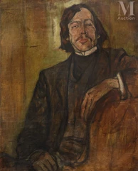 Léopold GOTTLIEB (Drohobycz 1883 - Paris 1934)-Portrait présumé du peintre Mieczyslaw Jakimowicz-img1
