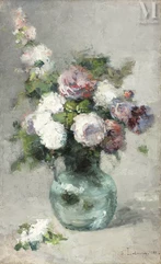 Albert LEBOURG (Montfort-sur-Risle 1849 - Rouen 1928)-Bouquet de roses-img1