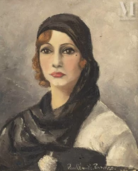 Paul Emile PISSARRO (Eragny 1884 - Clecy 1972)-Portrait de Lucienne Jeanne Boutet, belle fille de Gustave Khan-img1