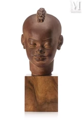 Tobia SCARPA (Né en 1935)-Buste de jeune femme africaine-img1