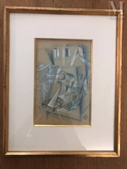 Albert COSTE (Marseille 1895 - 1985)-Composition au journal le jour-img1