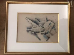 Albert COSTE  (Marseille 1895 - 1985)-Composition au violon-img1