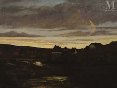 Attribué à Charles François DAUBIGNY  (1817 - 1878)-Paysage-img1