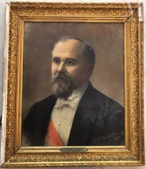 Pierre CARRIER-BELLEUSE (Paris 1851 - 1932)-Portrait de Raymond Poincaré-img1