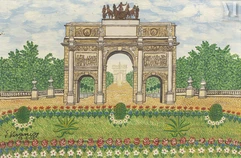 Miguel Garcia VIVANCOS (Mazarron 1895 - Cordoue 1972)-Arc de triomphe du Carrousel du Louvre, 1953.-img1