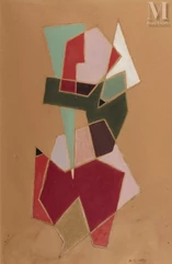 Henri NOUVEAU (Brasov-Kronstadt 1901 - Paris 1959)-Composition abstraite, 1953-img1