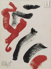 Raoul HAUSMANN (Vienne 1886 - Limoges 1971)-Composition, 1968-img1