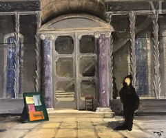 Guillaume MONIN (1908-1978)-Sur le parvis-img1