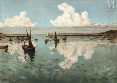 Alfred SWIEYKOWSKI (Paris 1869-Paris 1953)-Port-en Bessin-Huppain-img1