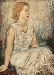 Samson FLEXOR (Soroca 1907- Sao Paulo 1971)-Portrait de femme-img1