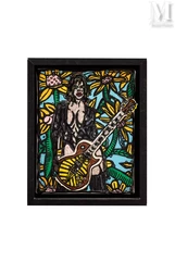 Robert COMBAS (né en 1957)-La guitariste rebelle et sa Gibson marron, 2002-img1