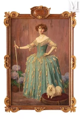 Léon Charles CANNICIONI (Ajaccio 1879 - Courbevoie 1957)-Elégante avec son chien-img1