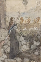 Pierre PUVIS DE CHAVANNES (Lyon 1824 - Paris 1898)-Etude pour Le Ballon-img1